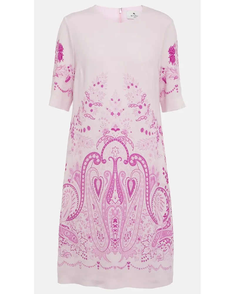 Etro Bedrucktes Minikleid Pink