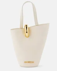 Jacquemus Schultertasche Le Petit Bambimou aus Leder Weiss