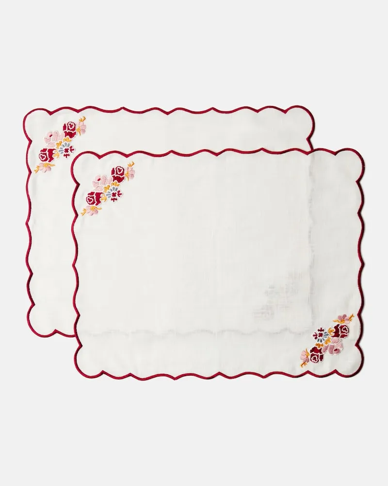 CABANA Set aus zwei Tischsets Weiß