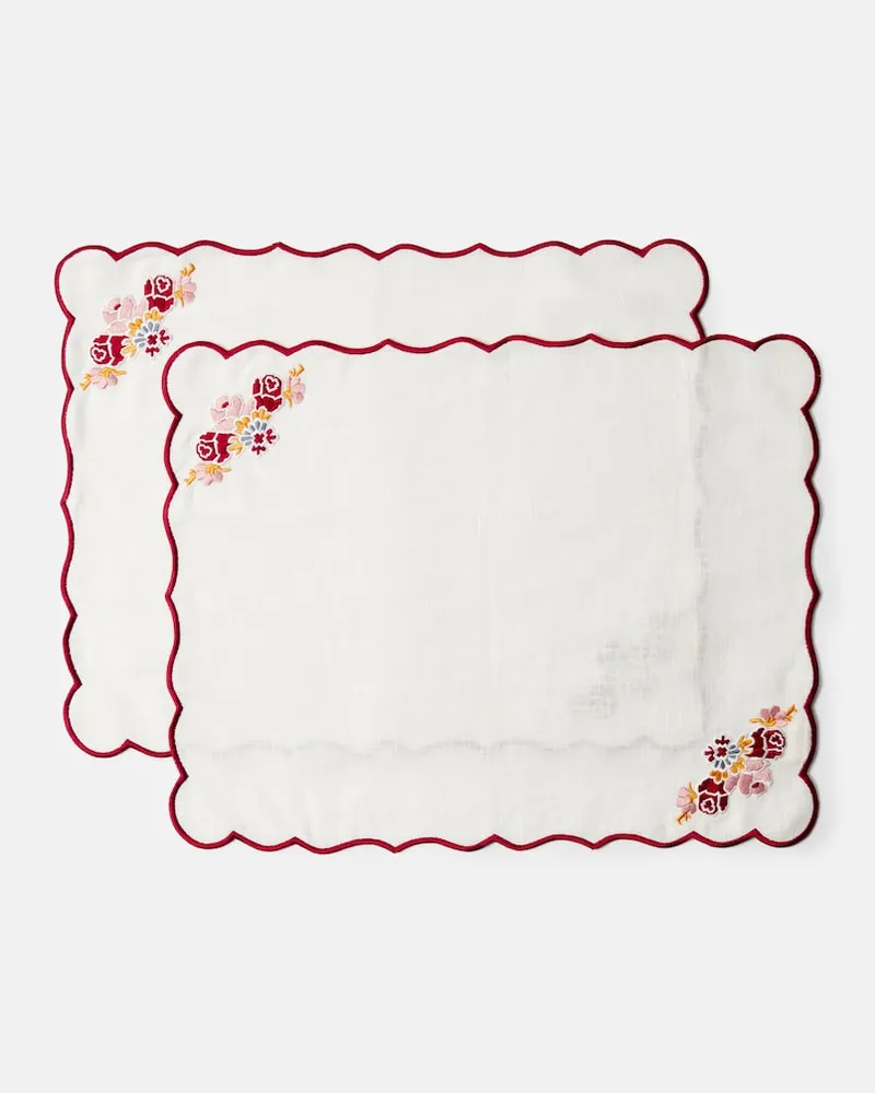 CABANA Set aus zwei Tischsets Weiß