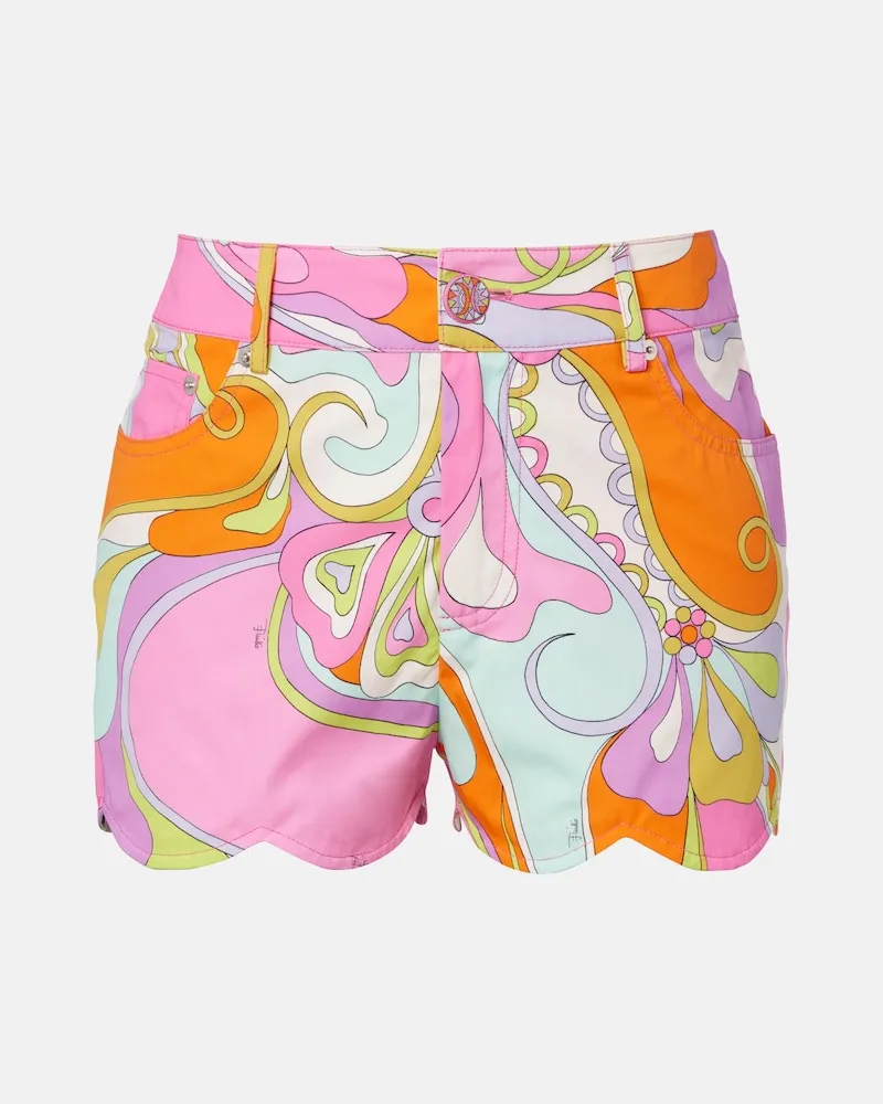 Emilio Pucci Shorts Orchidee aus Baumwolle Multicolor