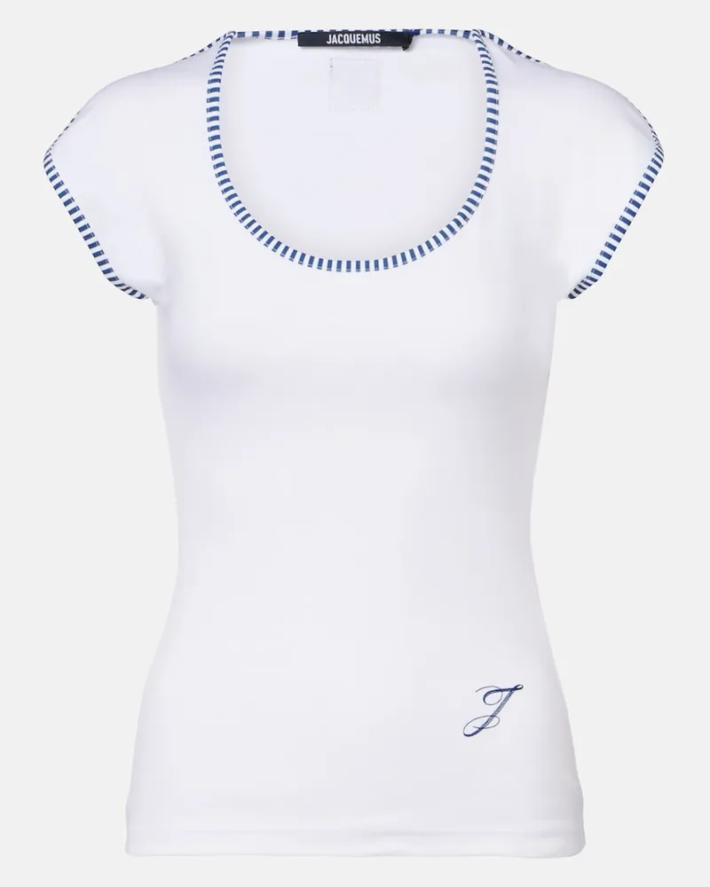 Jacquemus T-Shirt Espiral aus Baumwoll-Jersey Weiß