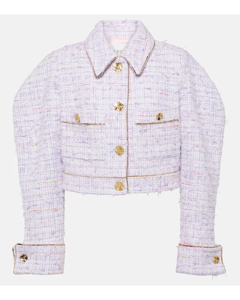 Nina Ricci Cropped-Jacke aus Tweed Lila