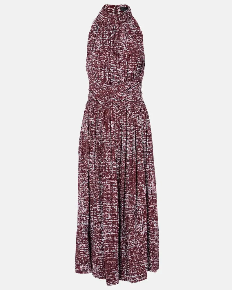 Proenza Schouler Bedrucktes Midikleid Lola Rot