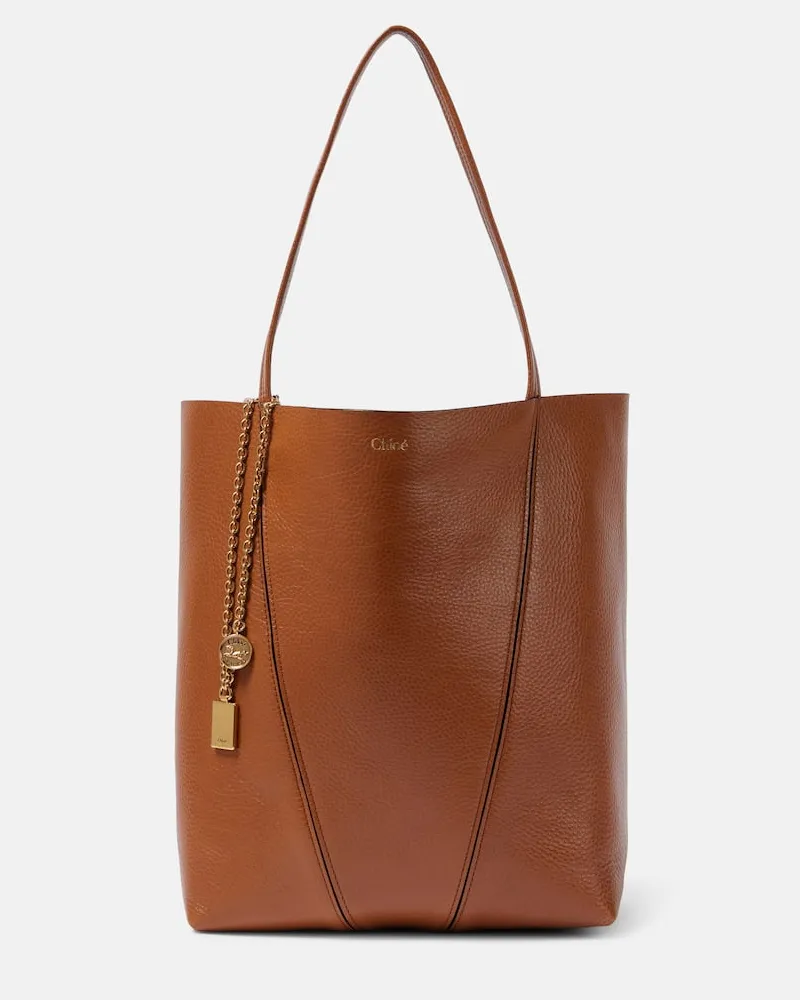 Chloé Chloé Tote Bag Spin Medium aus Leder Braun