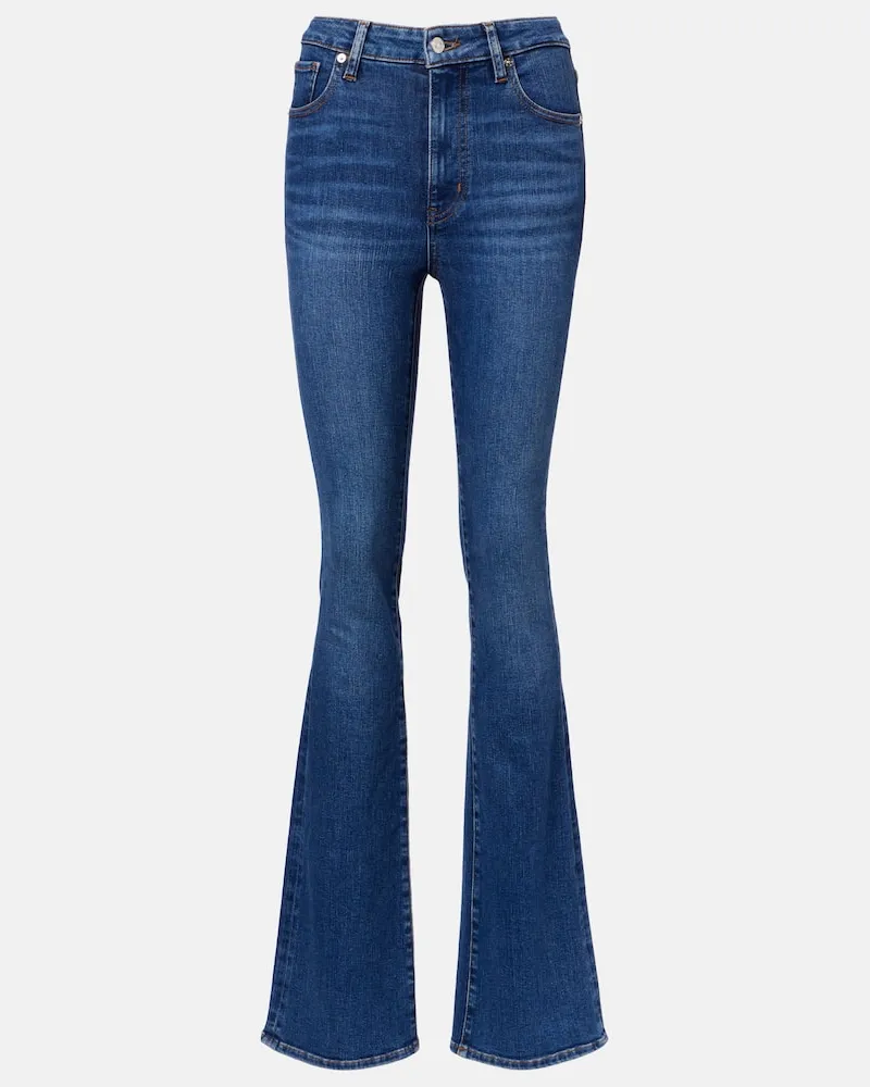 Frame Denim Mid-Rise Flared Jeans The Reboot Blau