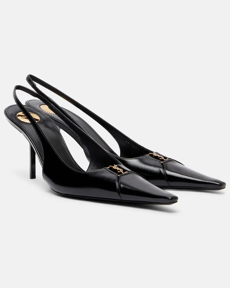 Saint Laurent Slingback-Pumps Babylone Breteuil 75 Schwarz