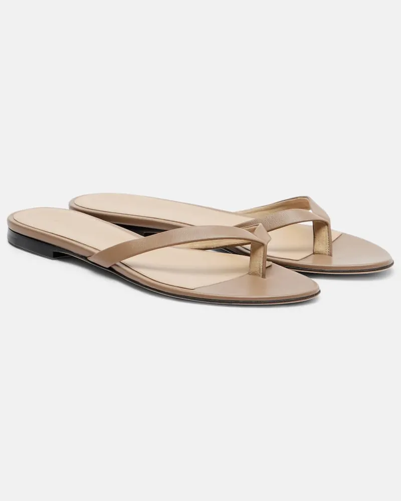 The Row Sandalen Sacha aus Leder Beige