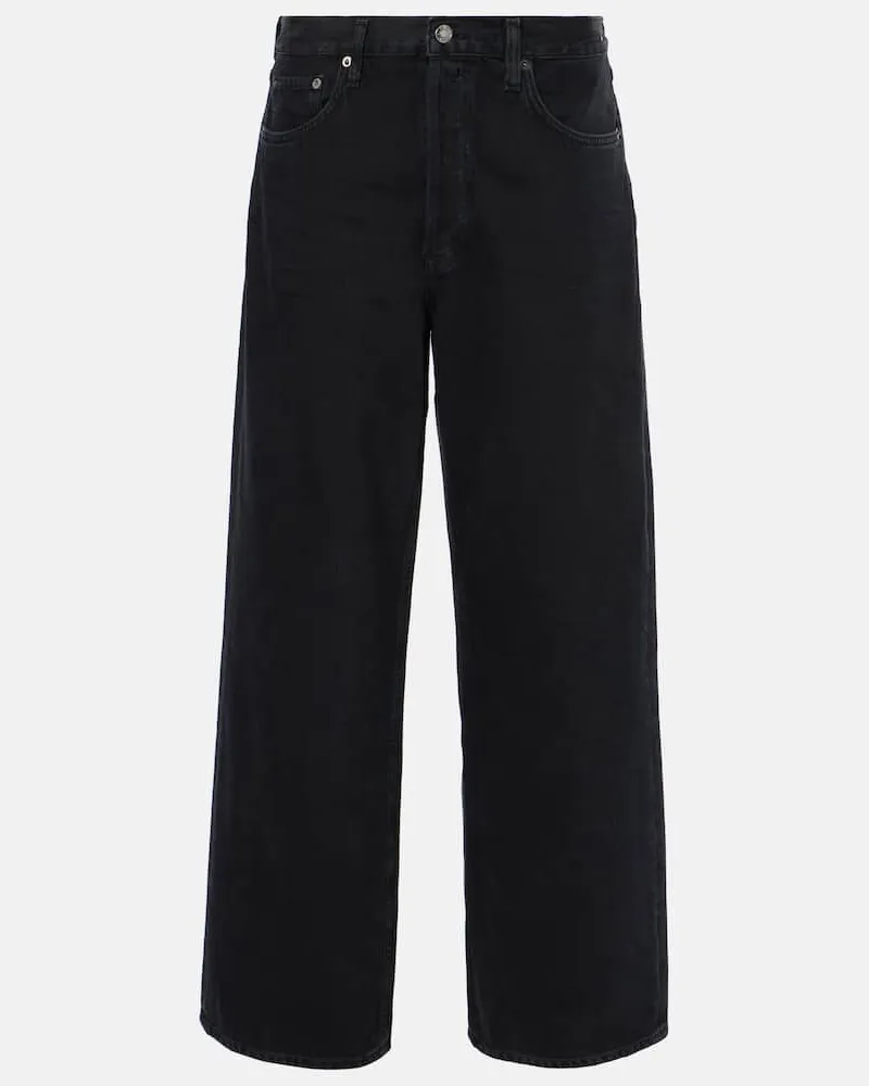 AGOLDE Wide-Leg Jeans Low Slung Baggy Schwarz