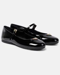 Prada Mary-Jane-Ballerinas aus Lackleder Schwarz