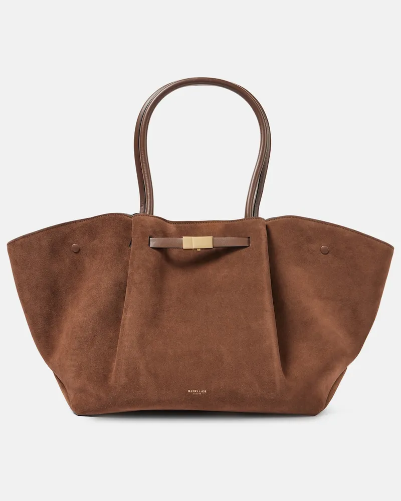 DeMELLIER Tote New York aus Veloursleder Braun
