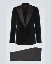 Dolce & Gabbana Smokingjacke aus Samt Schwarz