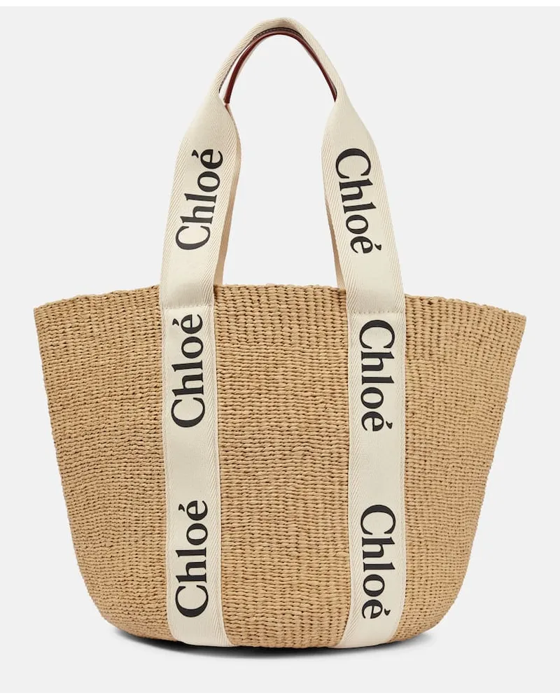 Chloé Chloé X Mifuko Tote Bag Woody Large Nude