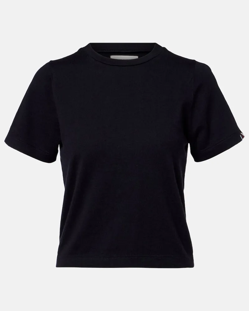 extreme cashmere T-Shirt Tina aus Baumwolle und Kaschmir Schwarz