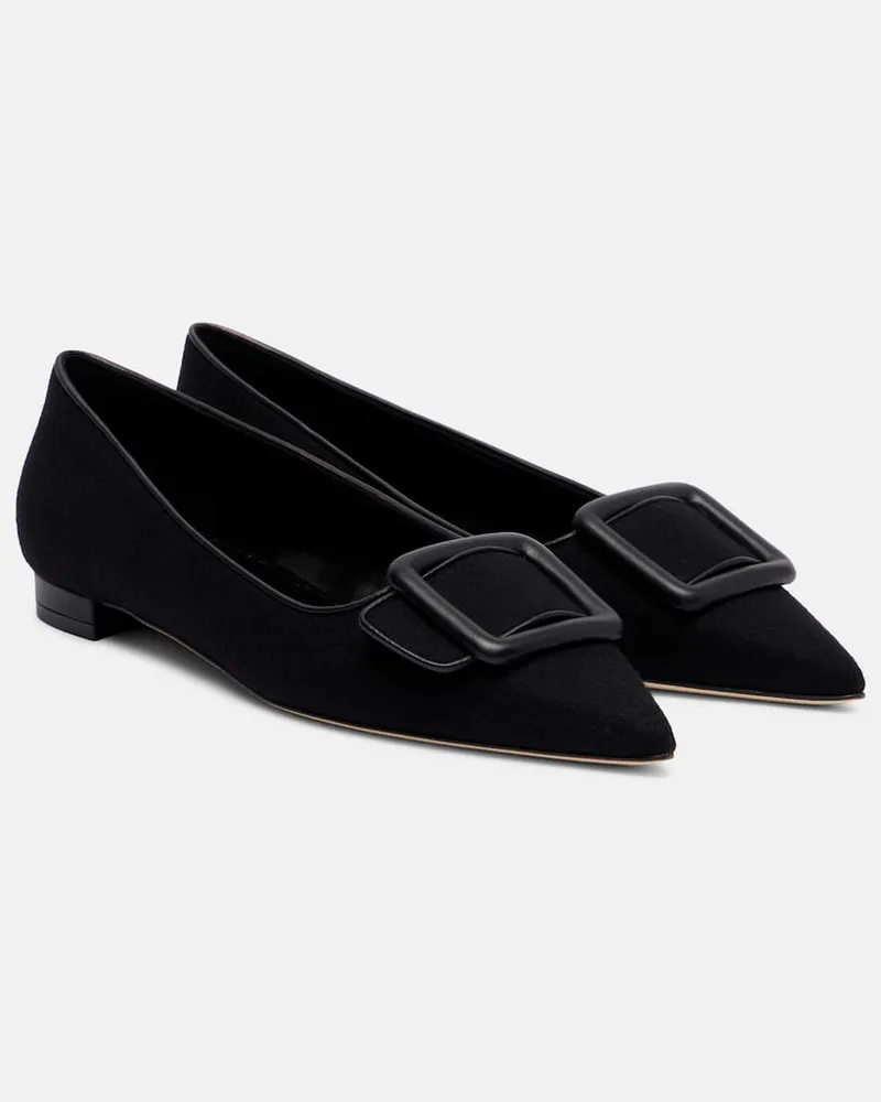 Manolo Blahnik Ballerinas Maysale Schwarz
