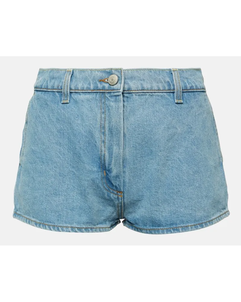 Magda Butrym High-Rise Jeansshorts Blau