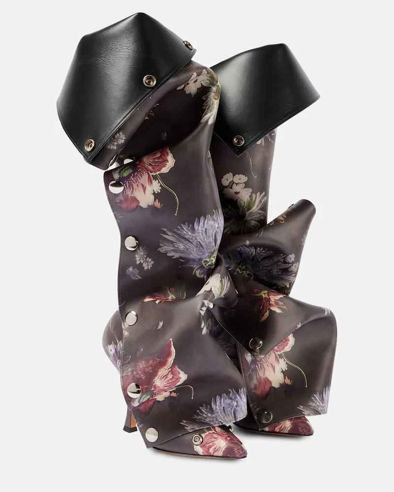 Y/PROJECT Stiefel Snap 100 aus Leder Multicolor