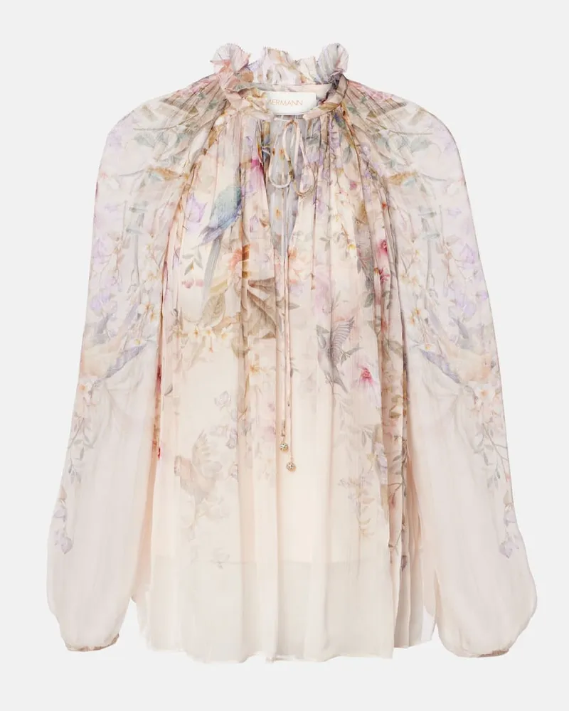 Zimmermann Bedrucktes Top Rebellion Beige
