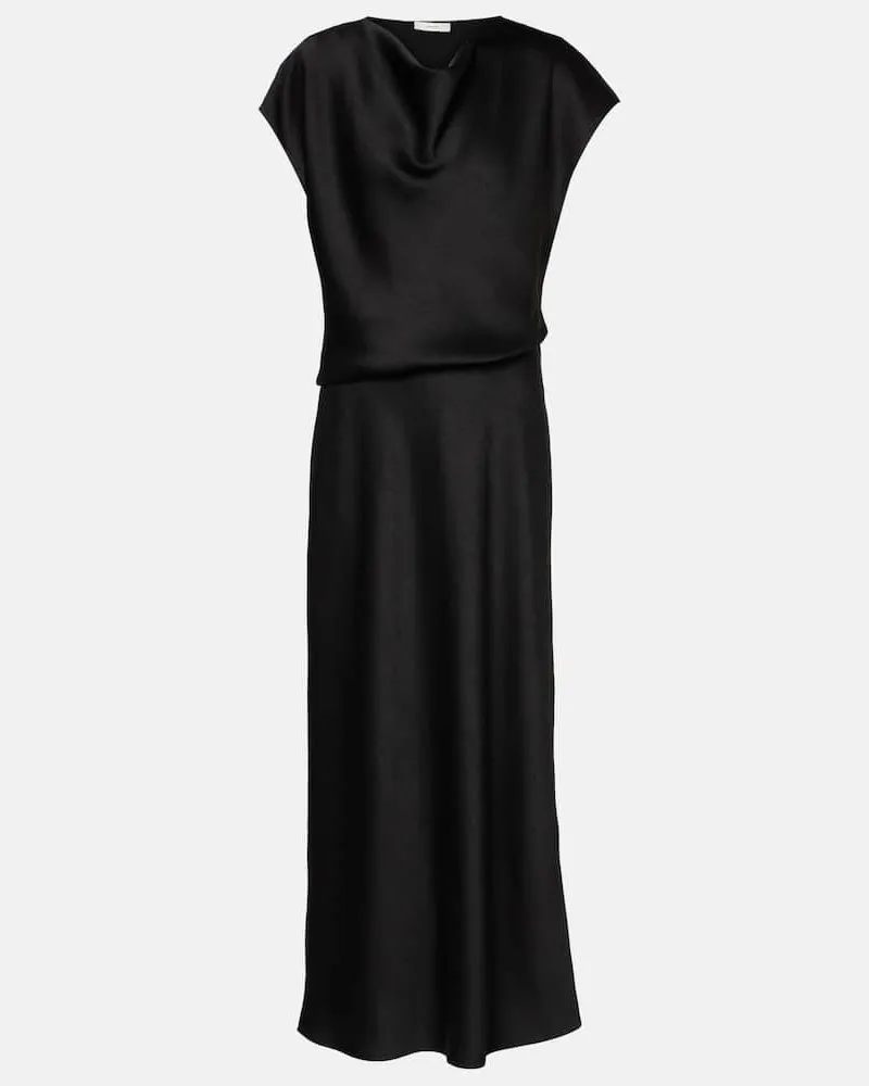 Vince Midikleid aus Satin Schwarz