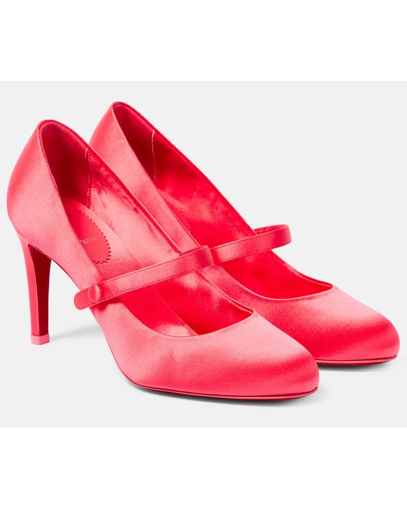 Christian Louboutin Pumps Pumppie 85 aus Satin Rot