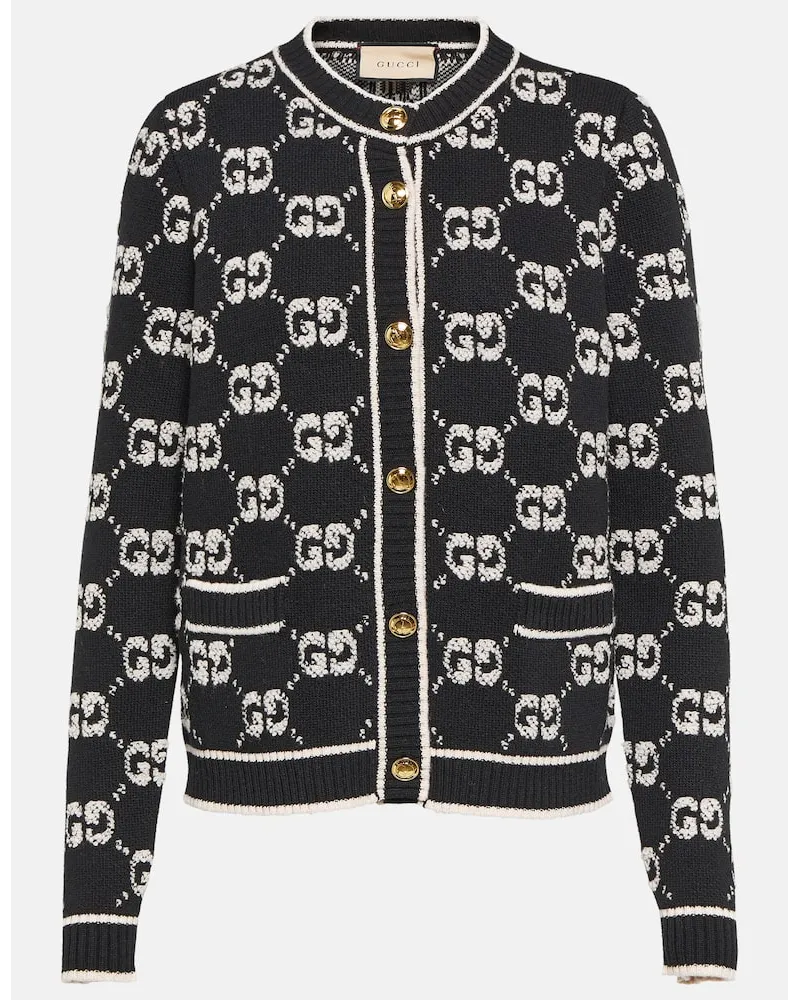 Gucci Cardigan GG aus Woll-Bouclé Multicolor