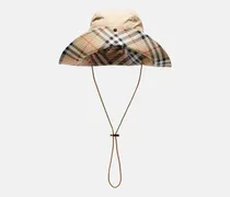 Hut Burberry Check aus Gabardine