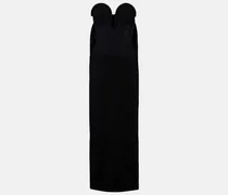 Maxikleid aus Crêpe und Tüll