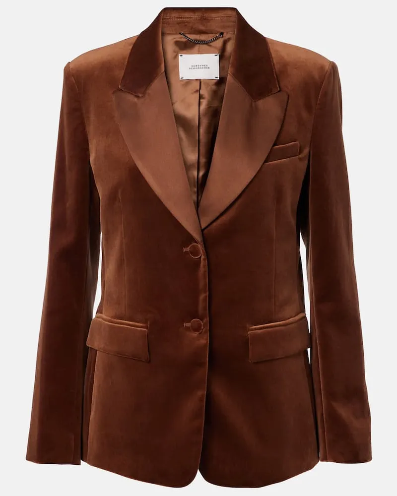 Dorothee Schumacher Blazer Elegance Softness aus Samt Braun
