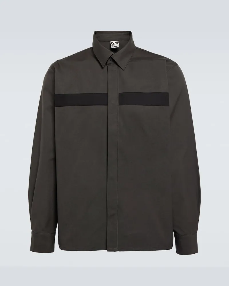 GR10K Hemdjacke Processing T4 aus Baumwolle Braun