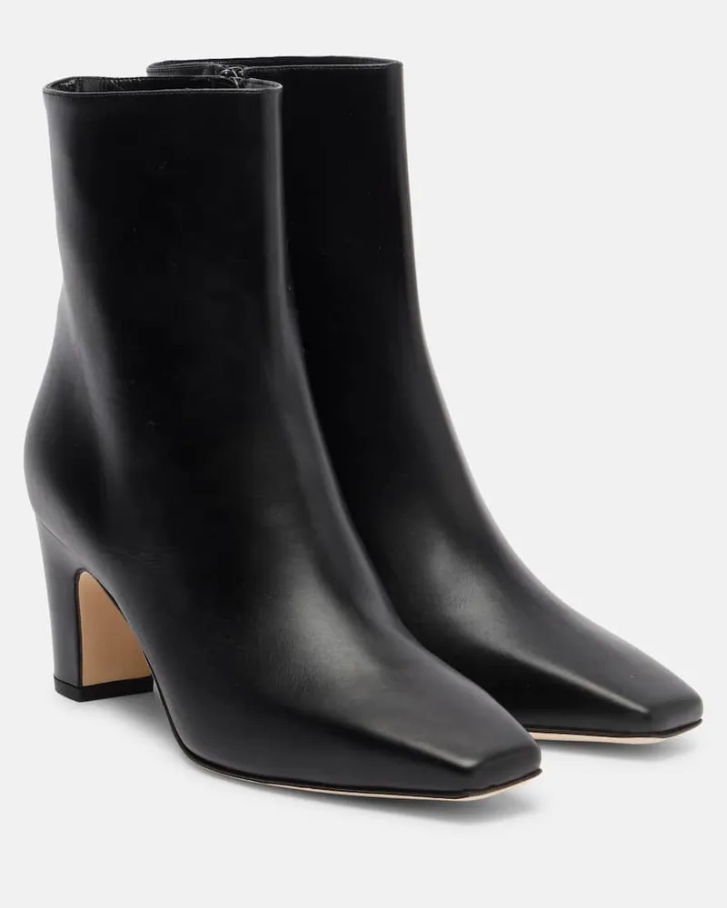 Manolo Blahnik Ankle Boots Ofaralo aus Leder Schwarz