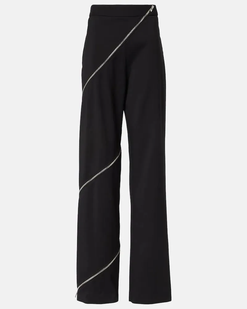 Alaïa Alaïa Weite Hose Spiral aus Baumwolle Schwarz