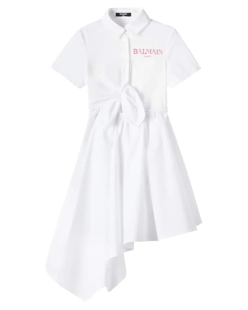 Balmain Kleid aus Baumwolle Weiã