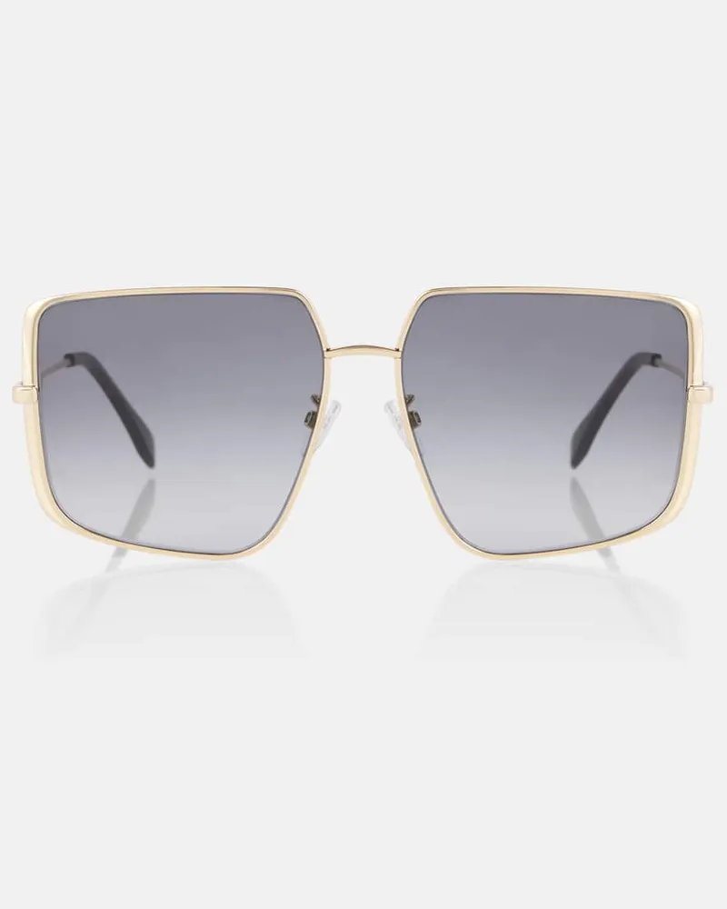 Fendi Eckige Sonnenbrille Gold