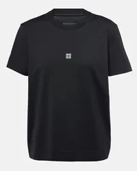 Givenchy T-Shirt 4G aus Baumwoll-Jersey Schwarz