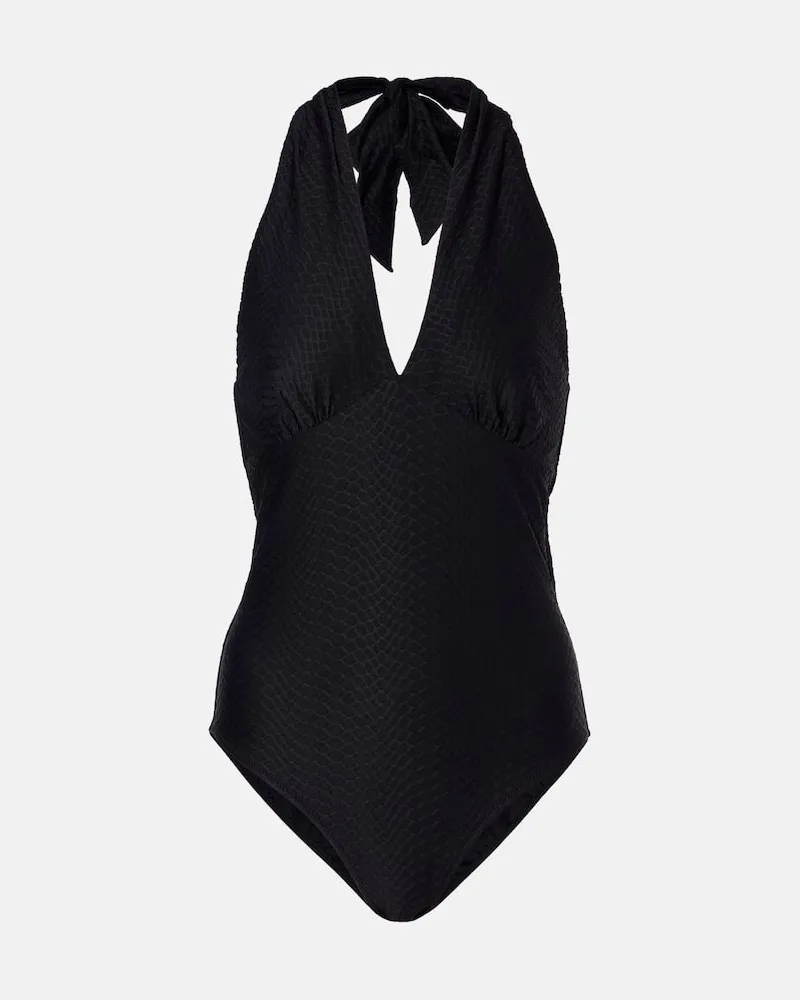 Heidi Klein Badeanzug Meteora aus Jacquard Schwarz