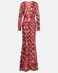 Elie Saab Robe Diana mit Pailletten Rot