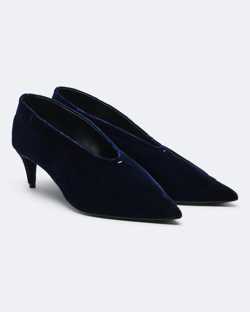 KHAITE Pumps Miriam aus Samt Blau