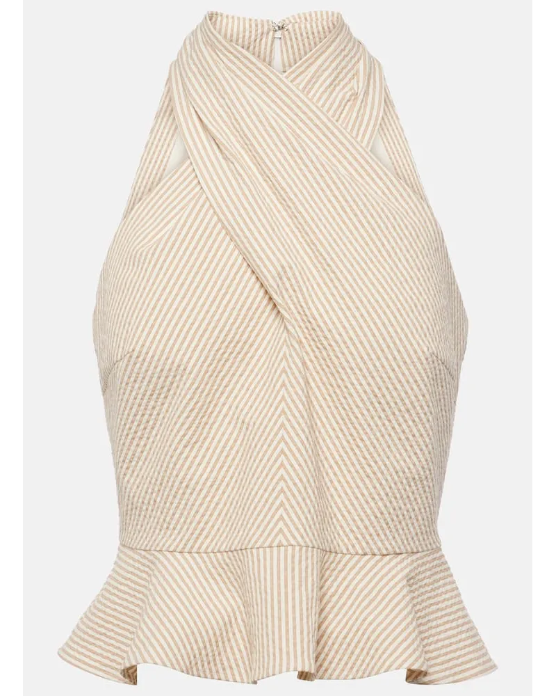Veronica Beard Top Drey aus Seersucker Multicolor