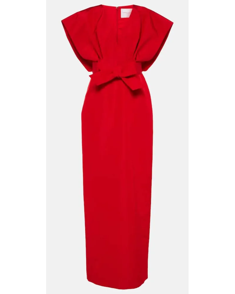 Carolina Herrera New York Robe aus Seiden-Faille Rot