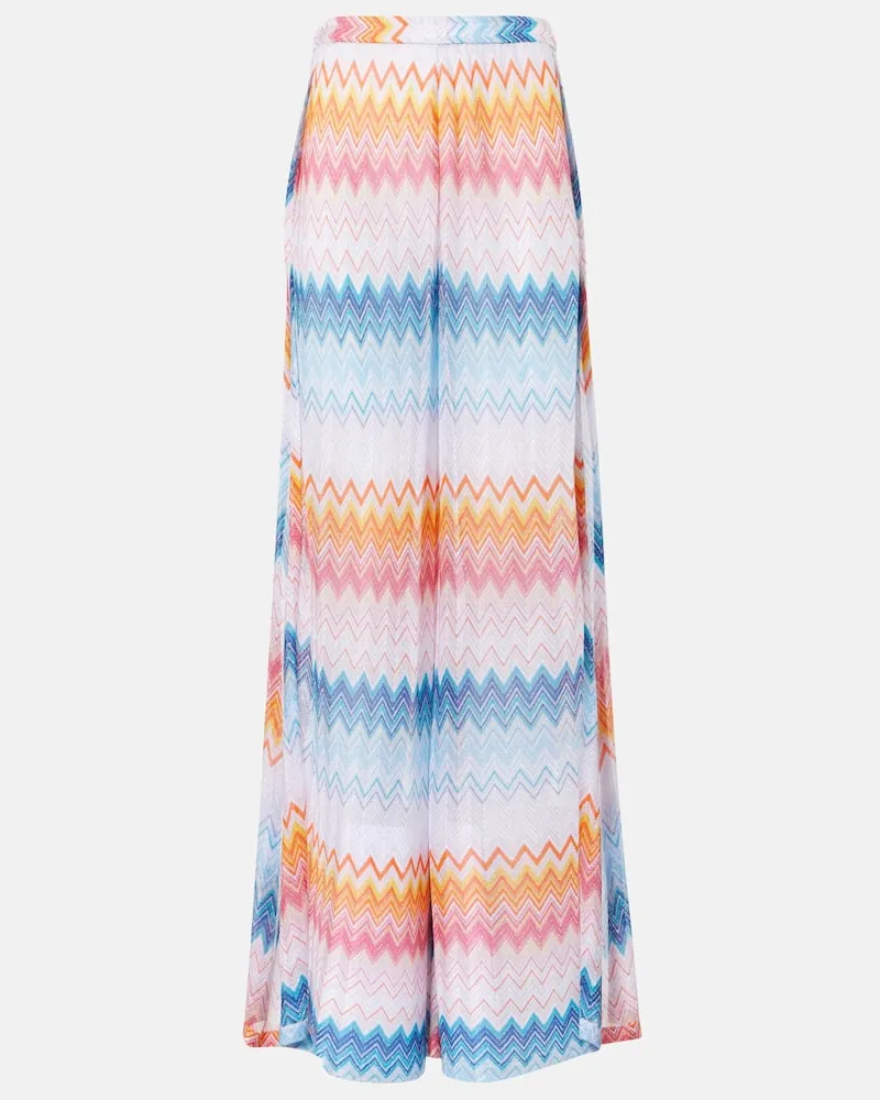 Missoni Weite Hose aus Häkelstrick Multicolor