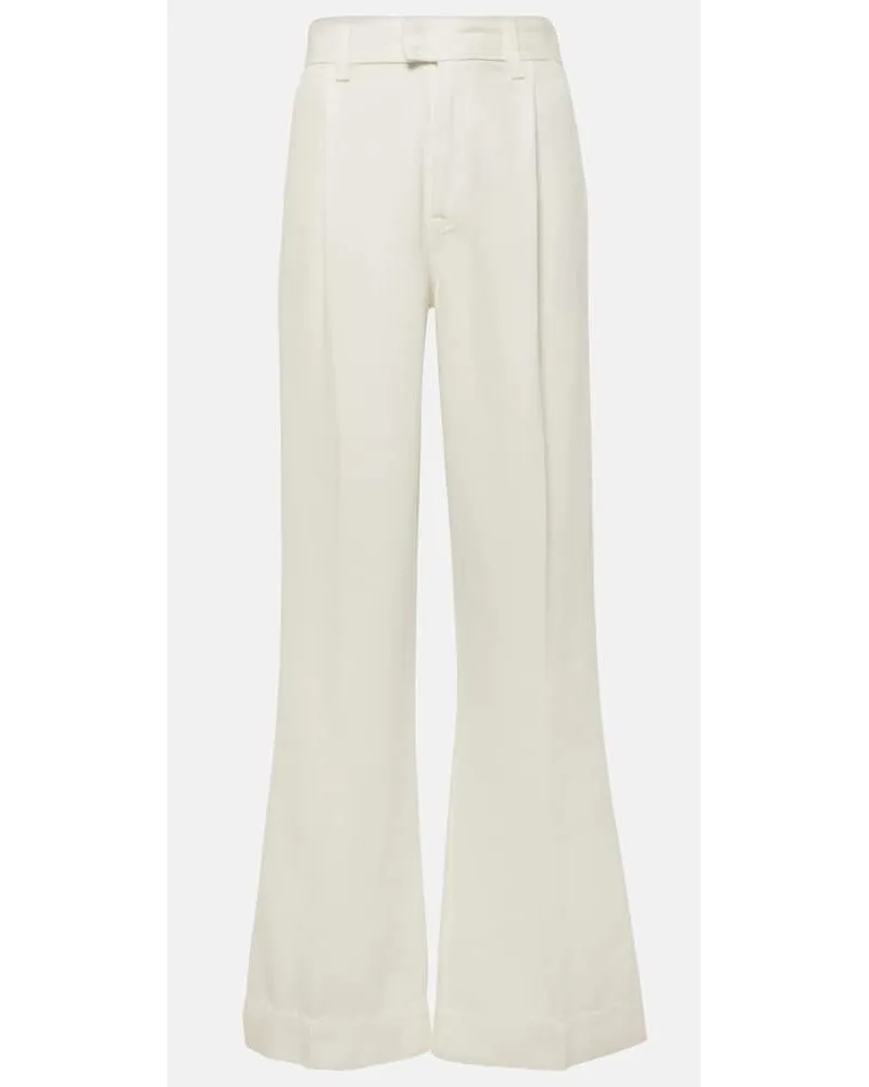 7 for all mankind High-Rise-Hose Weiss