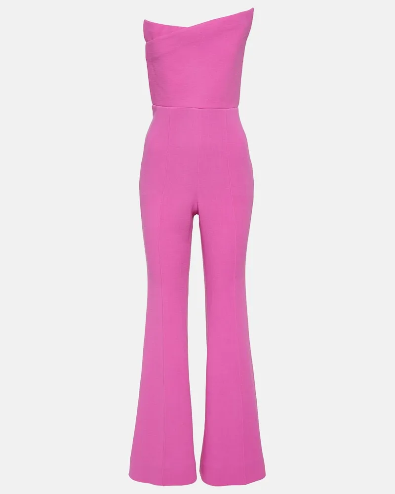 Roland Mouret Jumpsuit aus Wolle Rosa