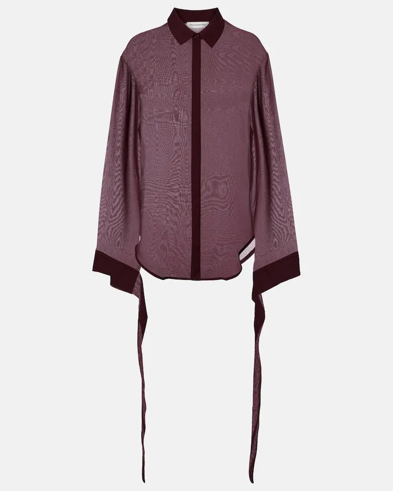 FRANKIE Shop Hemd Verlin aus Chiffon Burgund