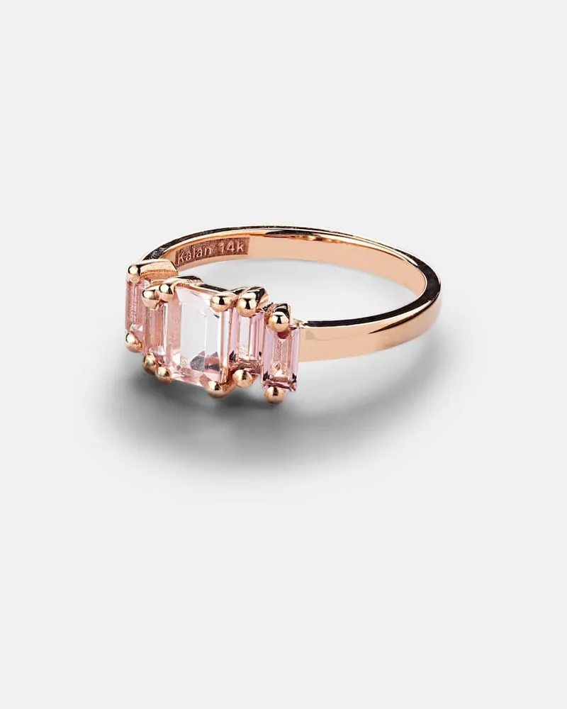 Suzanne Kalan Ring Amalfi aus 14kt Roségold mit Morganit Gold