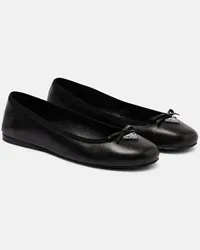 Prada Ballerinas aus Leder Schwarz