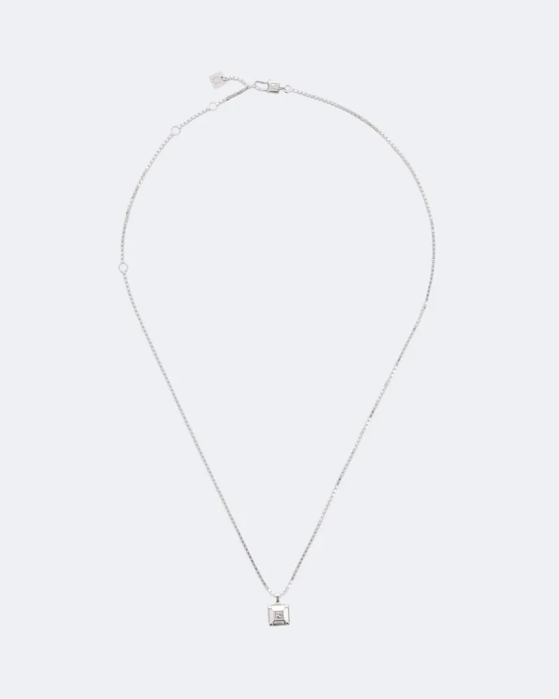 Fendi Halskette FF aus Sterlingsilber Silber
