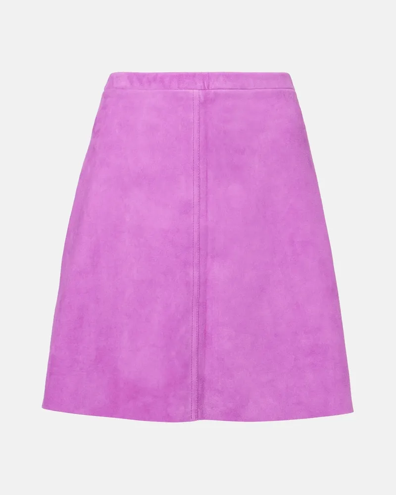 Stouls Minirock Mila aus Veloursleder Rosa