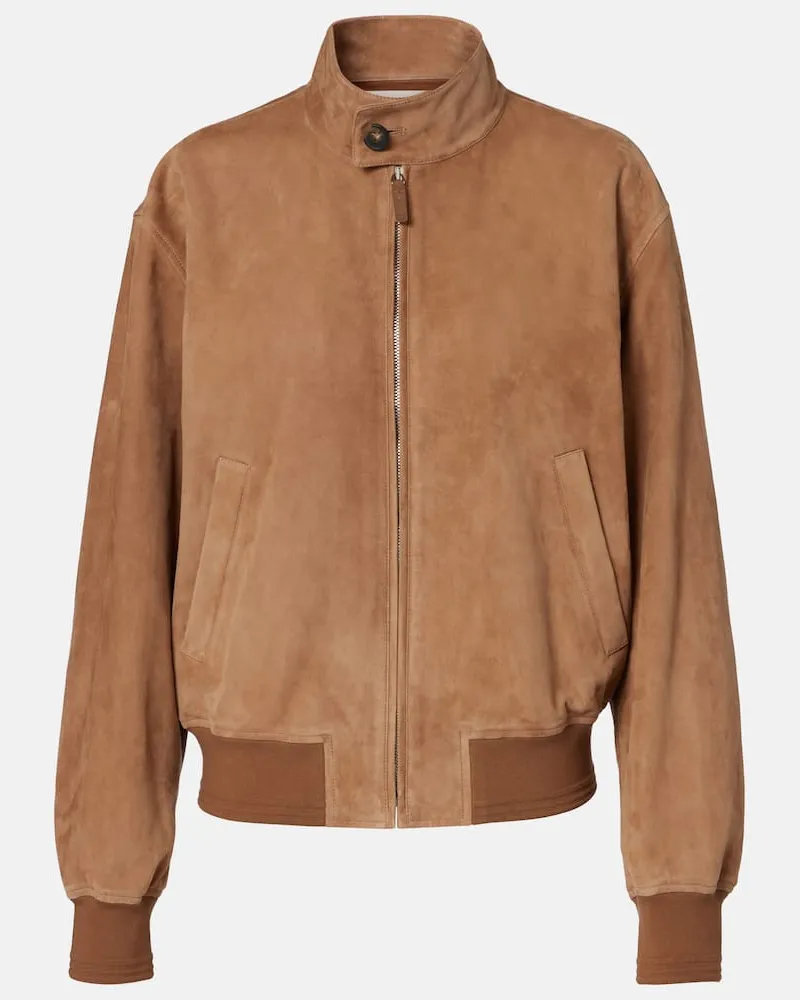 TOD'S Bomberjacke aus Veloursleder Braun