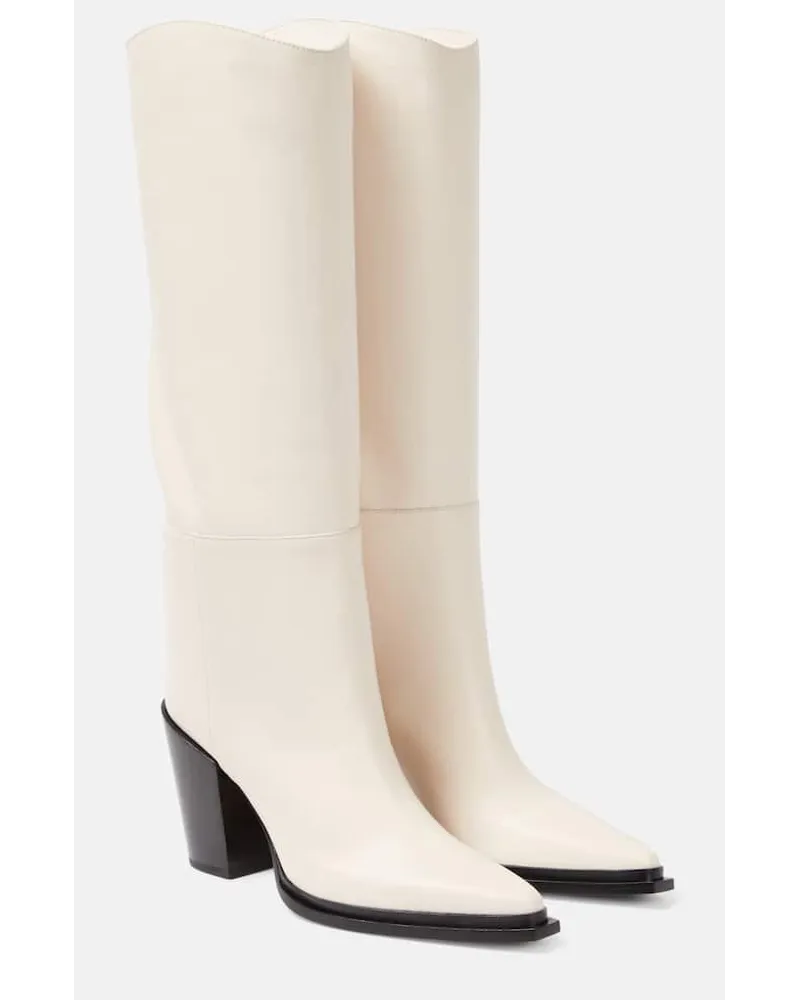 Jimmy Choo Stiefel Cece 80 aus Leder Beige