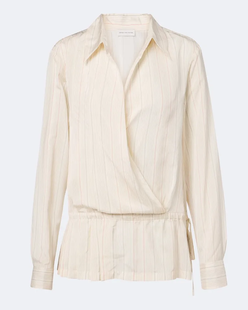 Dries van Noten Wickeltop Weiß